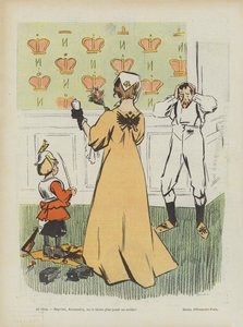 Satire sur la défaite de la Russie dans la guerre russo-japonaise. Illustration pour Le Rire
