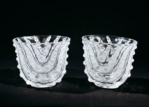 Vases en verre, vers 1930, par René Lalique, produits par René Lalique et Cie Alsace Glassworks. France, 20e siècle - Rene Jules Lalique