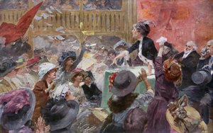 Réunion des suffragettes pendant une campagne électorale