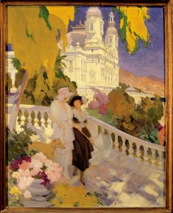 La promenade sur la terrasse du Casino de Montecarlo - Rene Lelong