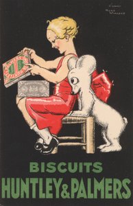Publicité pour les biscuits Huntley & Palmers