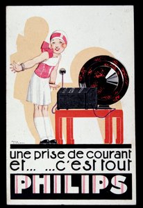 Publicité pour le poste de radio Philips, v.1930