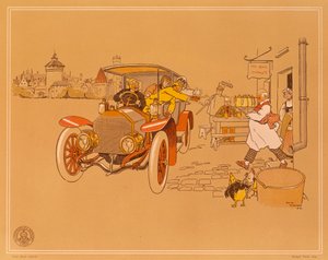 Affiche publicitaire pour les voitures Berliet, 1906 - Rene Vincent