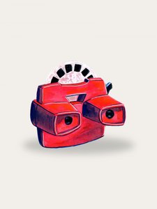 Lunettes rétro rouges