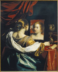 Vanité ou Jeune femme à sa toilette - Renieri