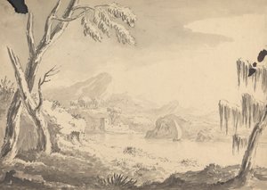 Paysage avec château sur la rive - Rev. William Gilpin