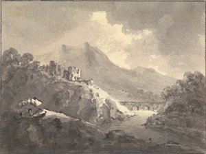 Paysage avec un château et un pont - Rev. William Gilpin