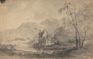 Paysage fluvial avec châteaux - Rev. William Gilpin