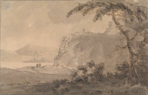 Deux figures sur une route près d