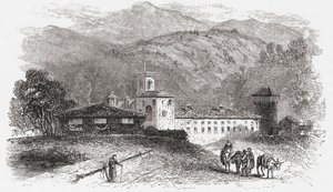 Couvent de Vallombrosa, Florence, Italie à la fin du 19e siècle. De Italian Pictures par le révérend Samuel Manning, publié vers 1890. - Reverend Samuel Manning