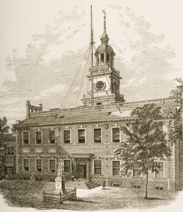 Palais de justice du comté ou Independence Hall, Philadelphie, Pennsylvanie, vers 1880 - Reverend Samuel Manning