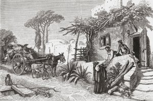 Mendiants près de Naples, Italie à la fin du 19ème siècle - Reverend Samuel Manning