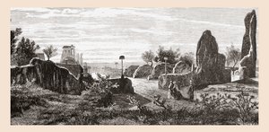 Ruines du Palais des Césars, colline du Palatin, Rome, Italie à la fin du XIXe siècle. De 