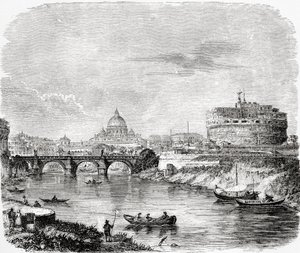 Saint-Pierre avec le pont et le Castel Sant