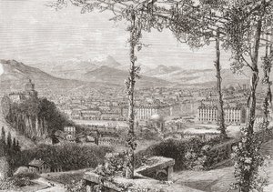 Turin, Italie à la fin du XIXe siècle. Extrait de 