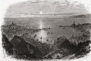 Vue de Gênes, Italie du Nord à la fin du XIXe siècle. De 