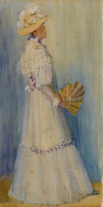 Dame avec un éventail, fin 19ème-début 20ème siècle