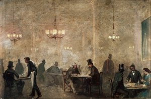 Le café, vers 1860-65 - Ricardo Balaca y Canseco