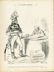 Illustration de Ricardo Flores (1878-1918) dans Le Lire, 29/11/13 - Dans la Troisième République - Ière République - Général Généraux, Baptiste Faurie (1853-1938)