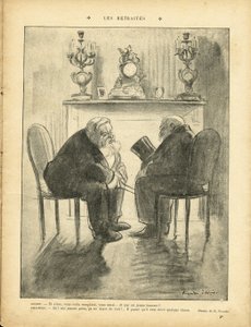 Illustration de Ricardo Flores (1878-1918) dans Le Rire, 22/02/13 - Pensions - Président de la République - Fallières Armand (1841-1931), Loubet Émile