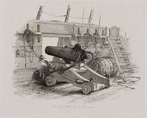 Une brigantine de guerre de 12 livres Carronade - John Pardon