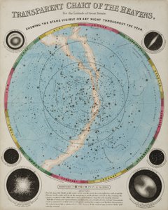 Carte des cieux, c 1855 - John Pardon