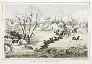 Traversée de la rivière Hellgate, Montana, USA, 6 janvier 1854 - John Pardon