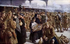 Gare de Victoria, Première Guerre mondiale, départ pour la France