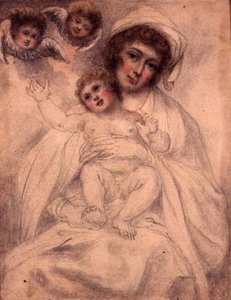 Mère et enfant avec des chérubins, vers 1790