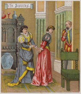 Illustration pour La Mégère apprivoisée (chromolithographie) - Richard Andre