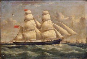 Une brigantine au large de Portsmouth - Richard B. Spencer