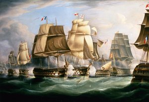 La bataille de Trafalgar, 21 octobre 1805, au milieu de la journée - Richard B. Spencer