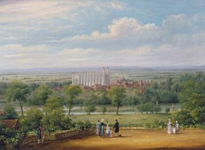 Eton College depuis la terrasse du château de Windsor - Richard Bankes Harraden