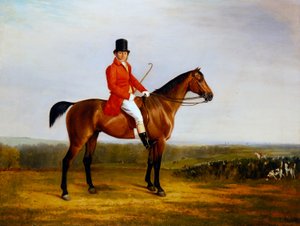 Isaac Sadler monté sur un chasseur bai - Richard Barrett Davis