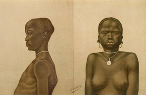 Garçon Waganda et fille Dinka, de 