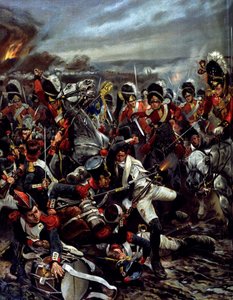 La Charge des Écossais à Waterloo - peinture par Caton Woodville