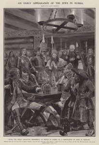 Une première apparition des Juifs en Russie (lithographie) - Richard Caton II (after) Woodville