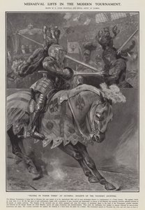 Listes médiévales dans le tournoi moderne (lithographie)