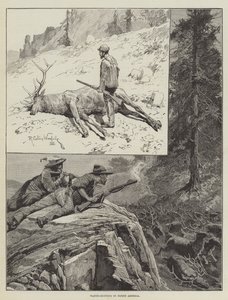 Chasse au wapiti en Amérique du Nord - Richard Caton II (after) Woodville