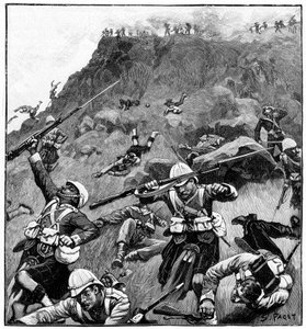 92ème Highlanders de Gordon en retraite, Bataille de Majuba Hill, 1ère Guerre des Boers, 26-27 février 1881