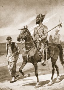 Un lancier bengali et son captif boxeur, illustration de 