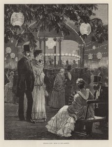 Fête du soir au profit des hôpitaux de Londres - Musique dans les jardins