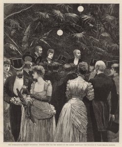 Fête du soir au profit des hôpitaux de Londres - la princesse de Galles vendant des fleurs - Richard Caton Woodville