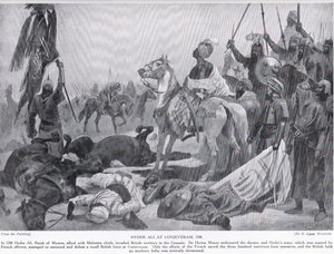 Hyder Ali à Conjeveram en 1780, illustration de l