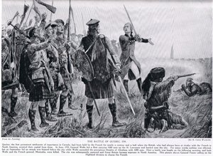 La Bataille de Québec, 1759, illustration de 