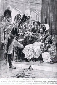 Les Britanniques à Ceylan, illustration de 