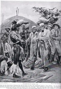 Les Britanniques au Natal en 1824, illustration de 