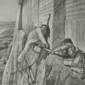 Une évasion étroite pour Sir Henry Rawlinson au Rocher de Behistun