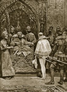 Une première ambassade anglaise en Inde, 1599, illustration de 