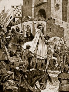 Procession de Becket à travers la France, 1158, illustration de 
